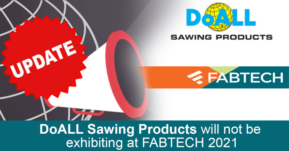 FABTECH 2021 Update DoALL Sawing Products Distributor Portal